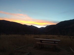 Sunset at Rocky Mountain NP