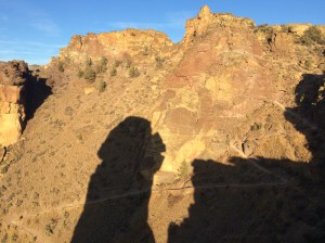 Monkey face in the shadow at Smith Rock